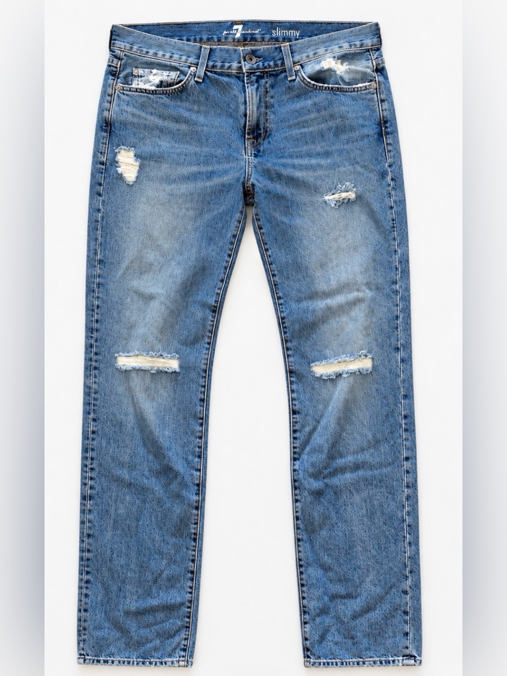 7 For All Mankind Slimmy Men’s Distressed Jeans